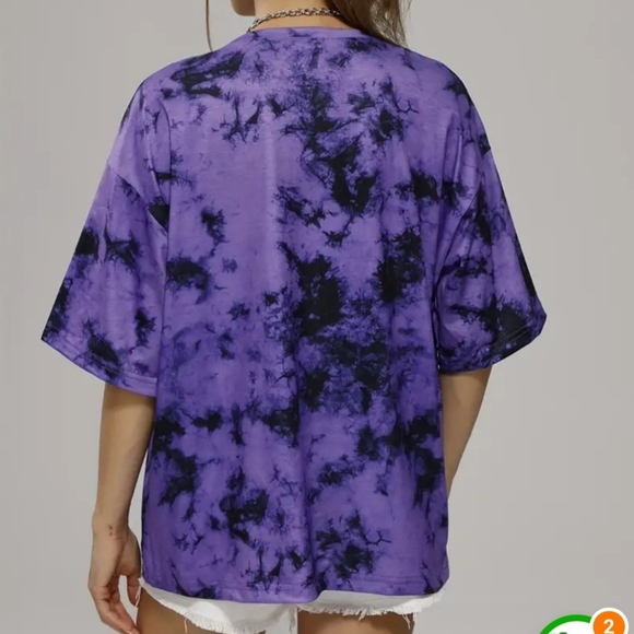 Tie Dye Simple T-shirts,Short Sleeve Crew Neck Casual Tee XL 12 - Picture 2 of 2